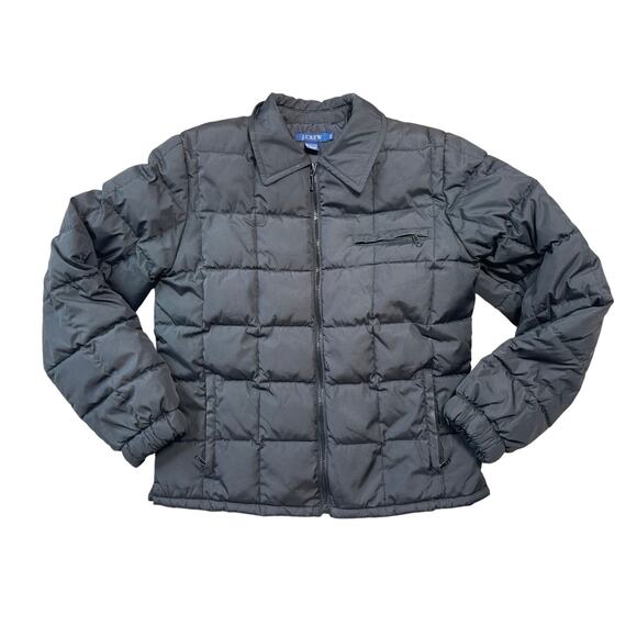J. CREW Black, Down, lightweight Quilted Puffer Jacket/Coat, PS (Petite/Small) - Picture 1 of 12